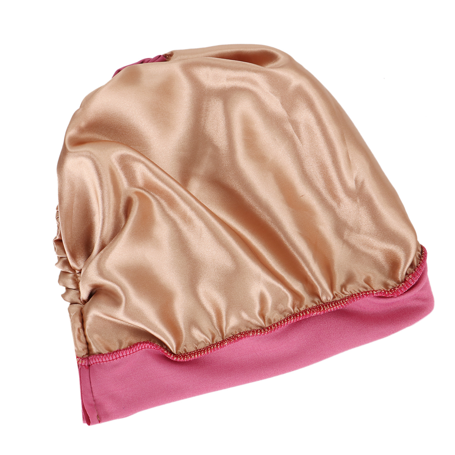 cappello turbante intrecciato foderato in raso tinta unita sulla fronte da donna doppia croce cappello pullover musulmano in stock_voghion.com