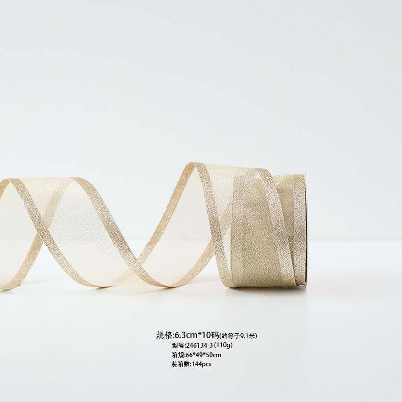 Cross-border nuevo color champagne de alta calidad tela de lana italiana cinta de navidad merrychristmas cinta de arco