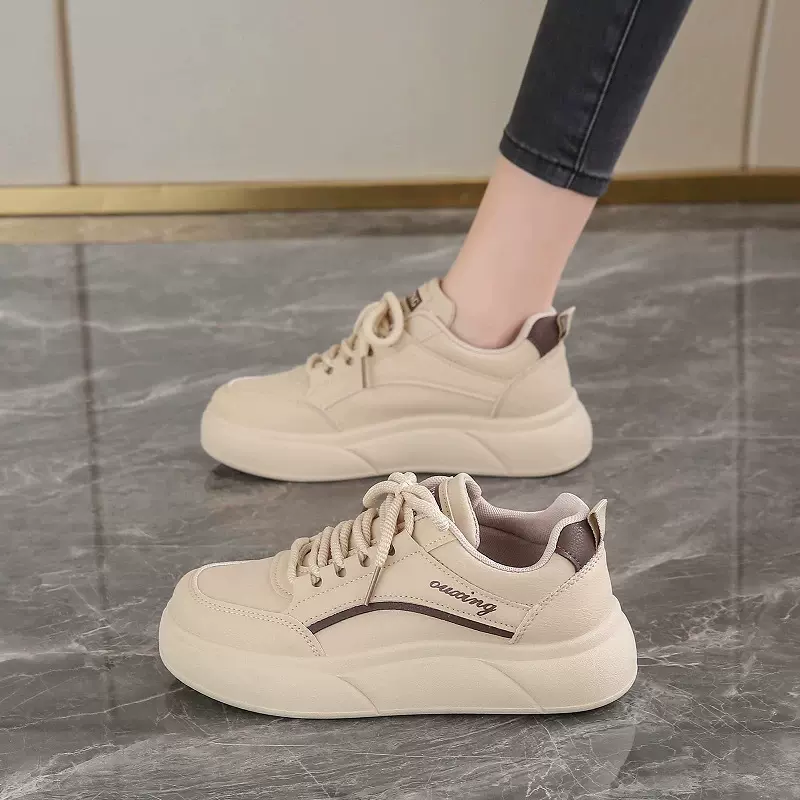 春季女鞋2025新款小白鞋女百搭韩版ins女学生厚底运动板鞋休闲鞋