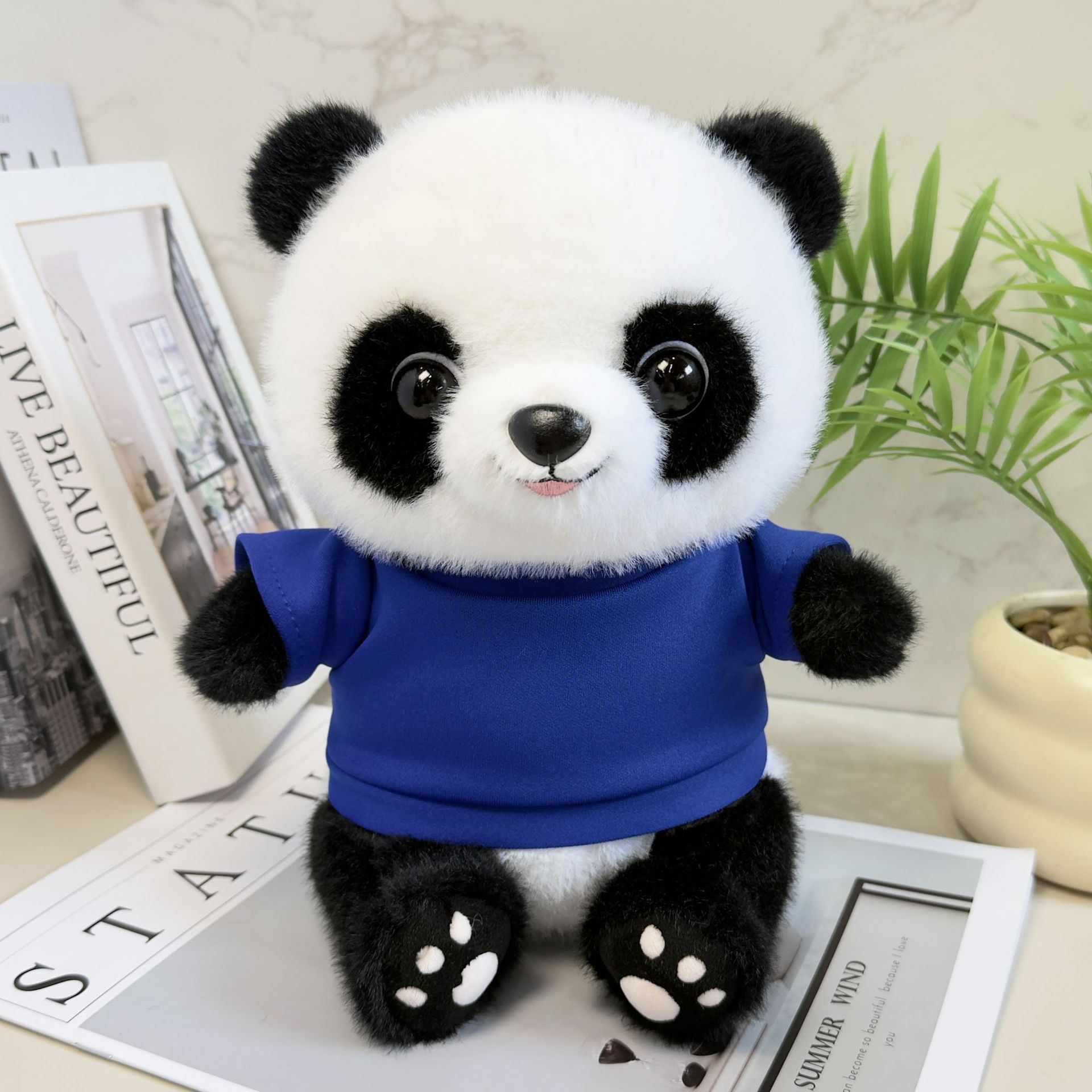 Cute tesoro nacional panda muñeca muñeca de peluche muñeca panda muñeca Chengdu logotipo de la empresa de impresión de recuerdos