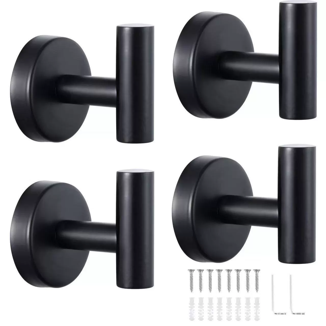 Трансграничная 304 нержавеющая сталь черный крюк для ванной без перфорации наклейки для хранения крючок для круглой настенной креативной шапки