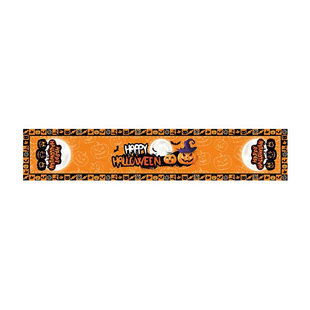 Transfronterizo 2024 Amazon nuevo Halloween calabaza festivales lino tabla bandera tabla de mesa comedor tabla de té tabla de bandera
