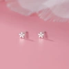Small earrings, simple and elegant design, flowered