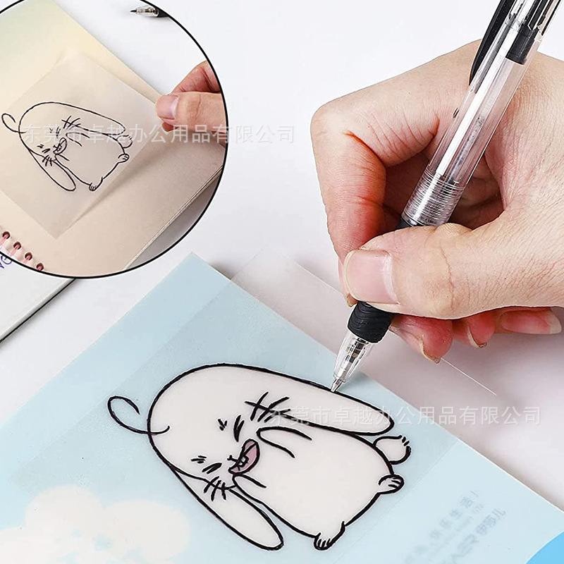 PET fluorescente nota estudiante clave marca puede ser escrito fuerte adhesivo plástico impermeable preguntas equivocadas transparente nota adhesiva