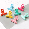 3ins Simplicity colour Sealing clip Metal clip Photo folder fresh Paper clips pinkycolor 3cm Metal long tail clamp