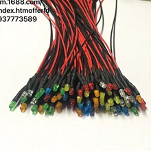 3mm���鎧��f3LED����l����O�ܲ�ɫ�l�t�S�{�G�Ȱl�⎧��20CM