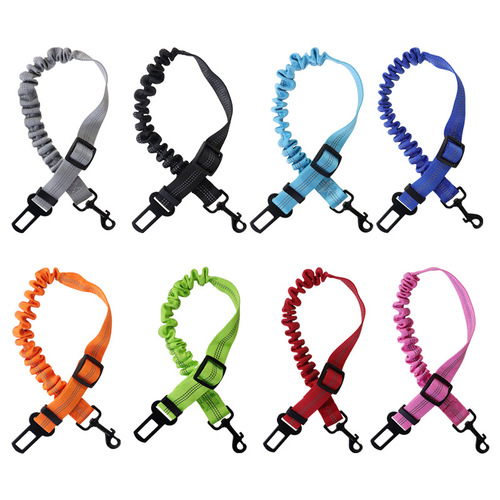Pet dog car seat belt dog rope Amazon double-sided reflective rope explosion-proof car rope for medium and large dogs
