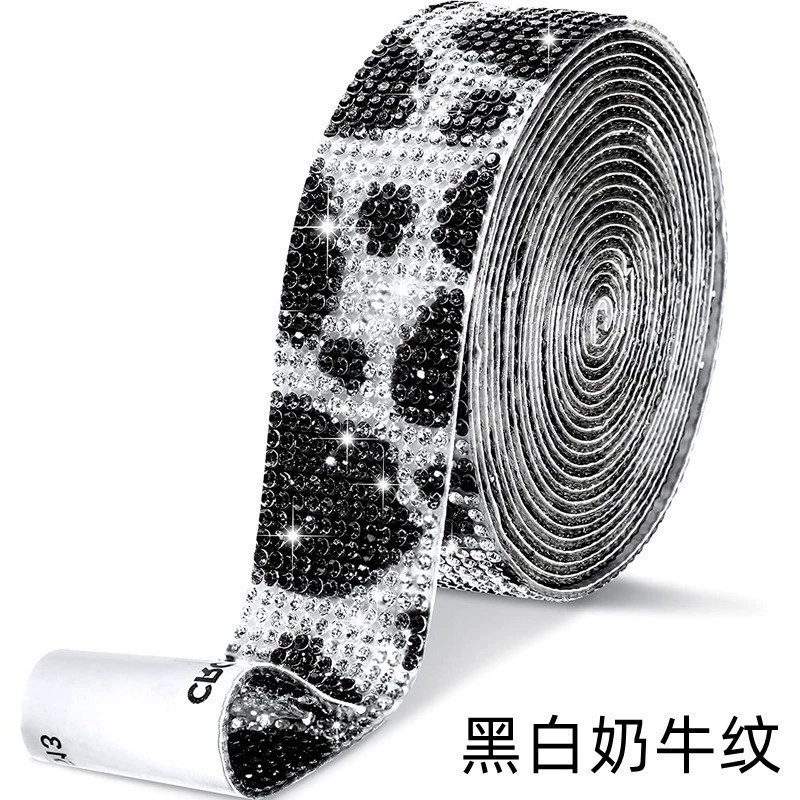 Self-Adhesive Rhinestone Strip, Custom DIY Diamond Sticker, 2–15 rows, Multiple Colors