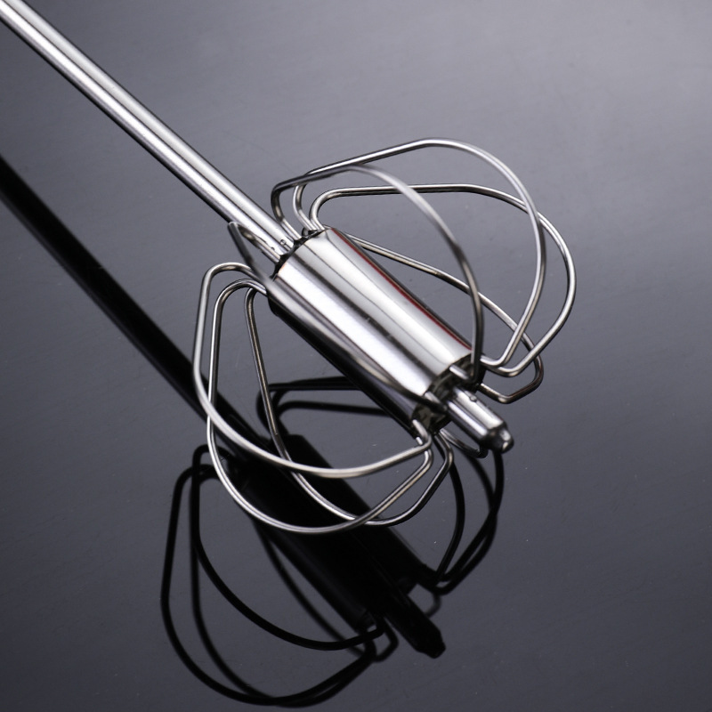 Stainless Steel Semi-Automatic Beater Manual Household Handheld Cream Whisk Kitchen Egg Mixer_voghion.com