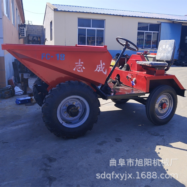 FC-18柴油翻斗车建筑工地混凝土接料前翻运输车小四轮液压自卸车