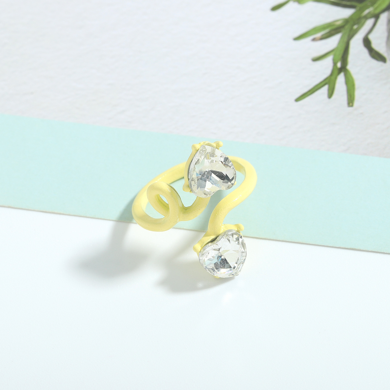 wholesale jewelry fashion geometric spray paint ring nihaojewelry