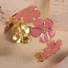 Bright pink five-flowered flowers