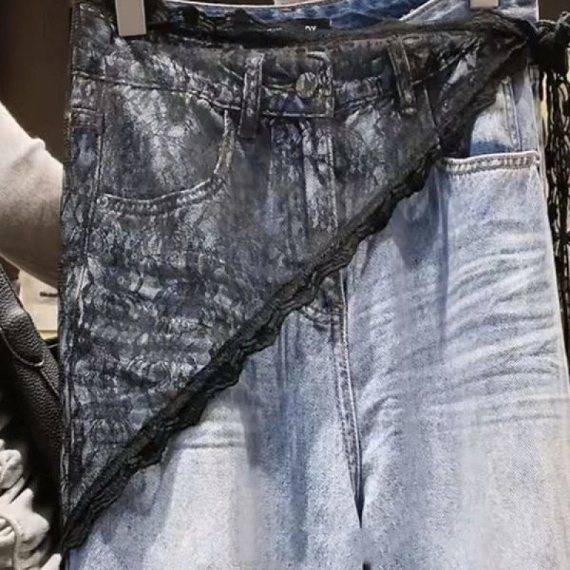 Spring and Summer Korean Design Heavy Lace One-Piece Headscarf Mesh Waist Scarf Butt Curtain Apron Jeans Accessories