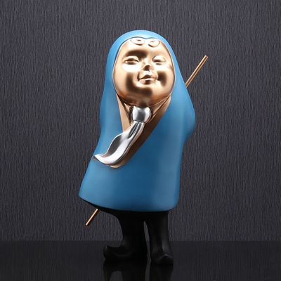 新中式雕塑擺件現代輕奢客廳電視櫃玄關藝術品擺設樣板間抽象飾品