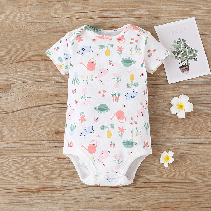 Baby Print Romper Shorts Three-piece Suit display picture 8