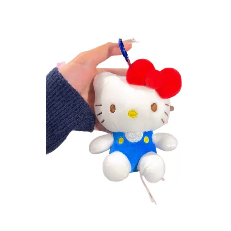 Брелок-подвеска Hello Kitty плюшевый, универсальный, маленький 2,8×2,2 см с металлическим карабином