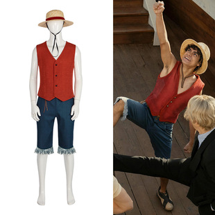 One piece real-life version cos clothing game cartoon film and television real-life version Luffy cosplay clothing Halloween play clothing