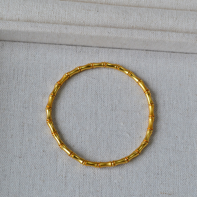 Retro Simple Style Classic Style Solid Color Brass Bracelets Bangle In Bulk display picture 2