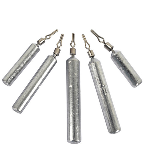 Round lure lead pendant, high-quality inverted fishing lead, long inverted fishing lead rod-shaped lead cylindrical lead pendant