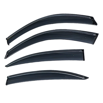 Suitable for 2005-19 Bmw Rain shield - black-translucent-4pcs-injection-molded-thickened-with-silver-bright-terms-bmw-3-series-i-standard-shaft-f30-2011-19