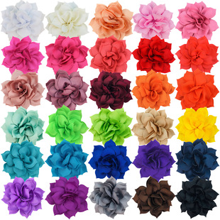 AliExpress Hot 8cm Multi-layer Pointed Lotus Children's Hair Hair Accessories DIY Hair Band Accessories 30 Color Spot