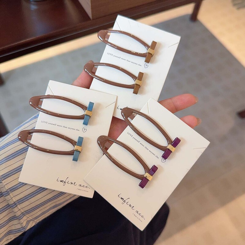Korean-Style Exquisite Bow Hairpin, Colorful Dopamine Forehead Bangs Clip, Niche Design Korean-Style Exquisite Bow Hairpin, Colorful Dopamine Forehead Bangs Clip, Niche Design