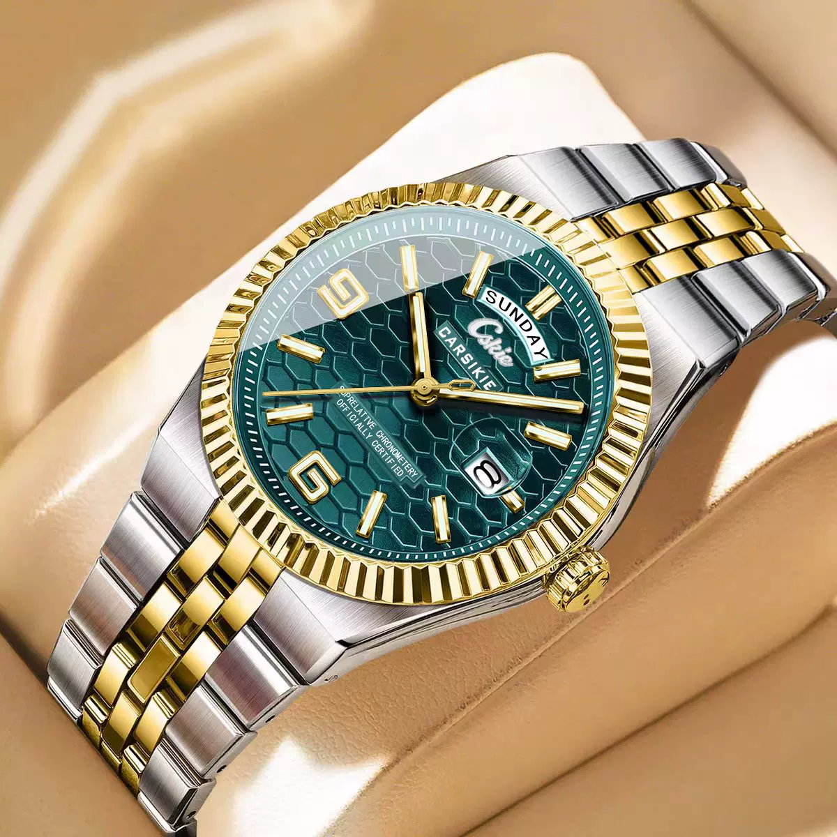 星空系列手表男正机械表日月星辰夜光防水瑞士男士学生石英表