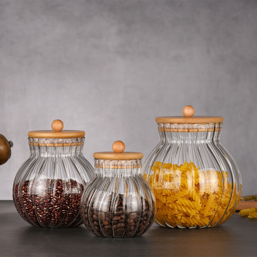 Storage jars Grains bottles Glass sealed jars Storage boxes Transparent tea jars Household snacks nut jars