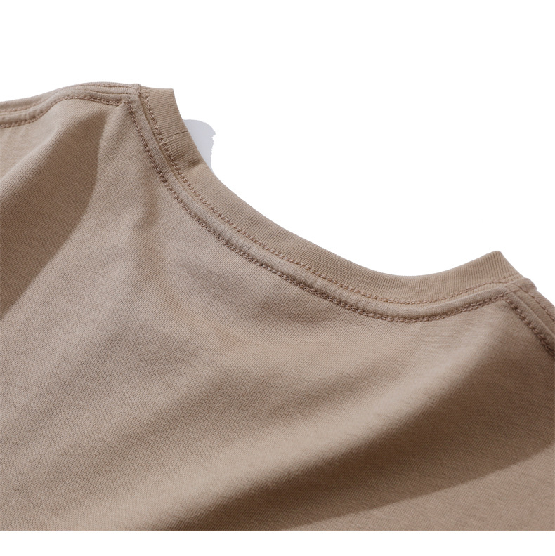 登爵男装 短袖2021新款180G纯棉T恤 男士短袖宽松纯色