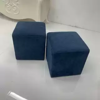 创意款可定做现代简约磨砂真皮魔方形沙发凳换鞋凳极简脚凳多色