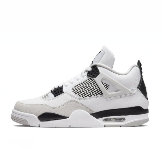 aj4 ホワイトセメントバスケットボールシューズトレンディなレトロな絶妙なディテールミッドトップホワイトグレー紳士靴第一層牛革レトロな女性の靴|undefined