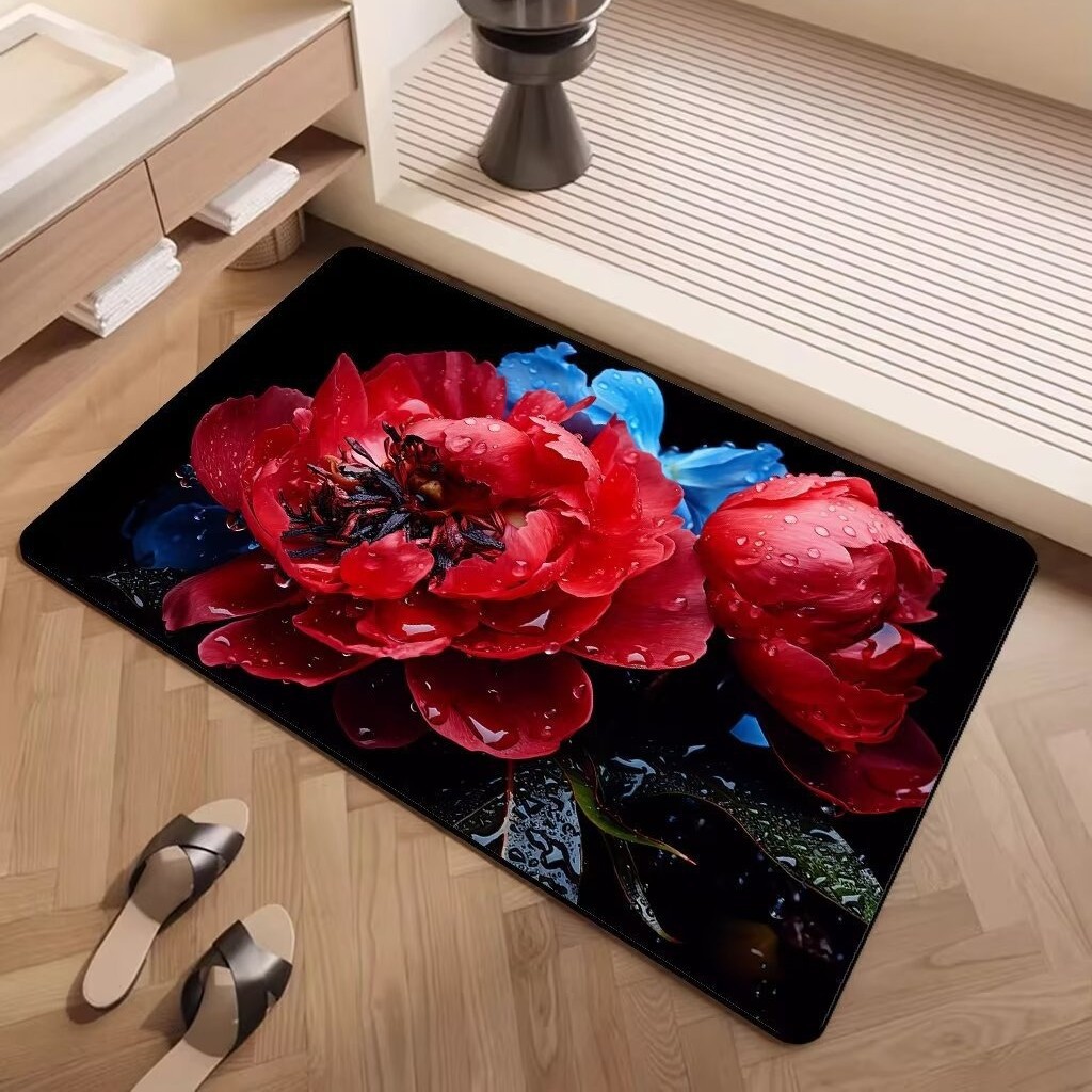 3d Flower Bath Rug Non-slip Absorbent Mat For Bathroom And Kitchen_voghion.com