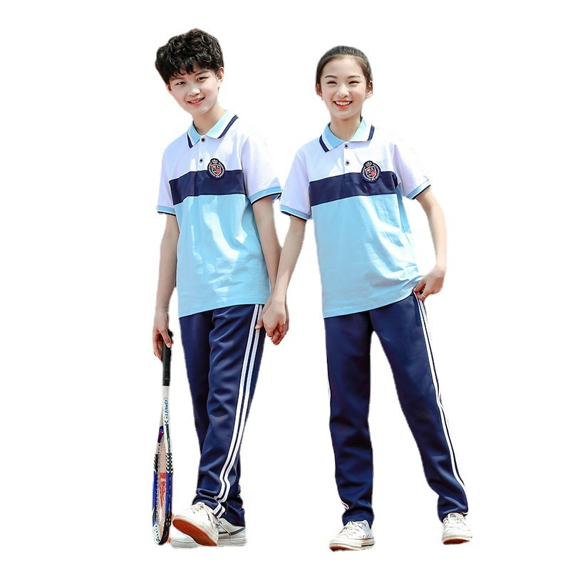 瀾洋貝青少年小学生服中学生制服スポーツスーツ夏服方陣服|undefined