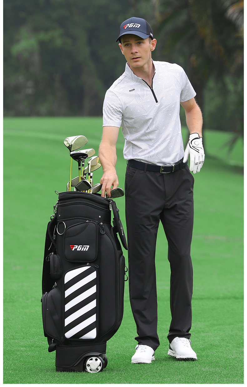 Áo thun nam golf ngắn tay vải thể thao co giãn PGM — YF394 màu trắng, YF394 màu xanh, YF394 Màu Đỏ chi tiết 8