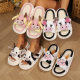 Cross-border Cow Linen Slippers Women's Indoor Home Thick Slippers Home Men's Slippers Non-slip Non-smelly Feet