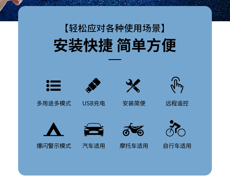 New Wireless Remote Control Aircraft Strobe Light, Pilot Light, Warning Flash Light, Strong Light, Rechargeable Wireless Remote Control Strobe Light