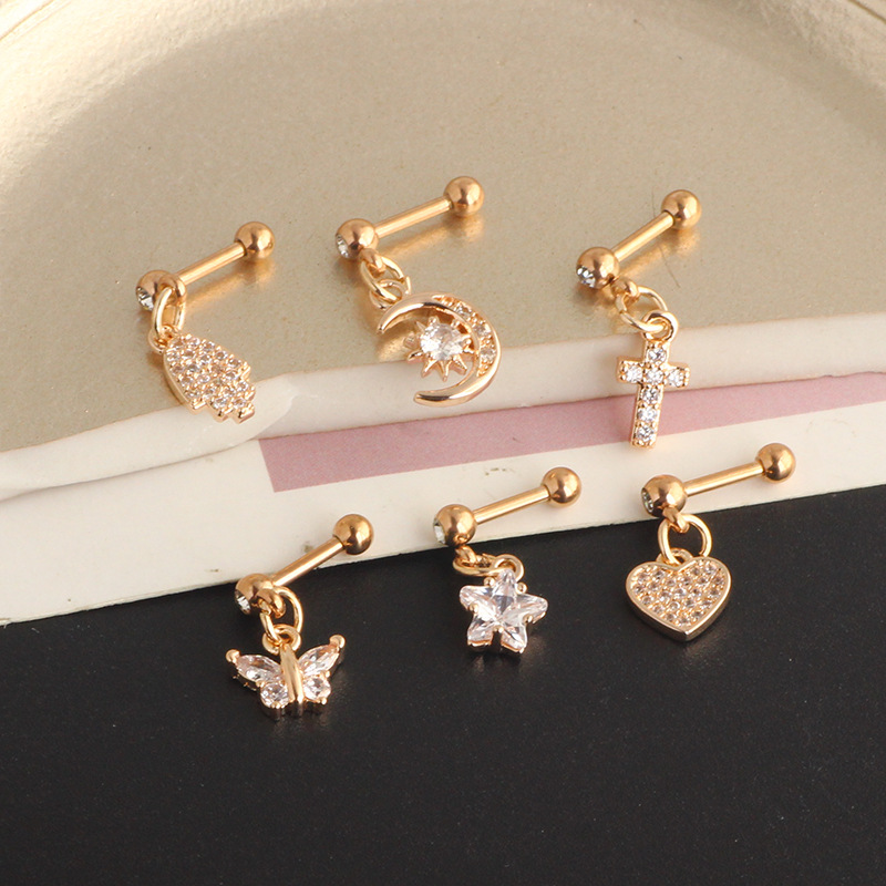 Labret piercing jewelry detail image