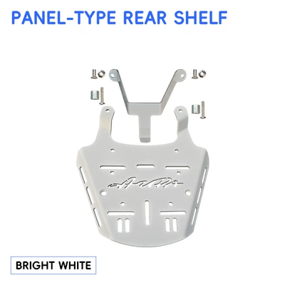rear rack, silver protective bars, Motorcycle bumper - whitereinforced-rear-cargo-rack