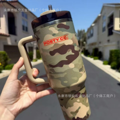 跨境Stanley限量款汽车杯大容量保冷不锈钢吸管保温杯户外冰霸杯