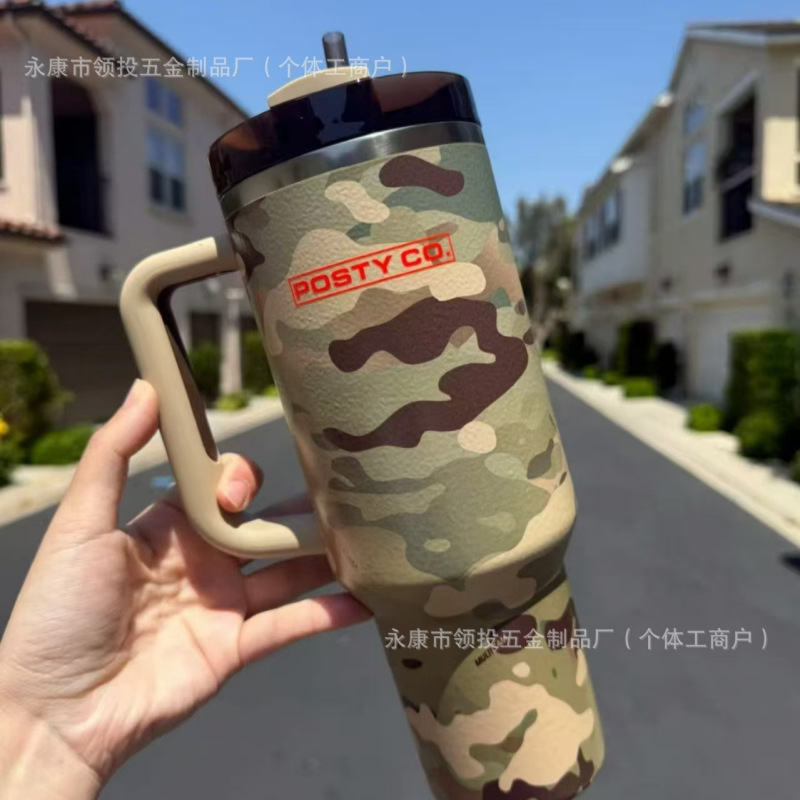 跨境Stanley限量款汽车杯大容量保冷不锈钢吸管保温杯户外冰霸杯|undefined