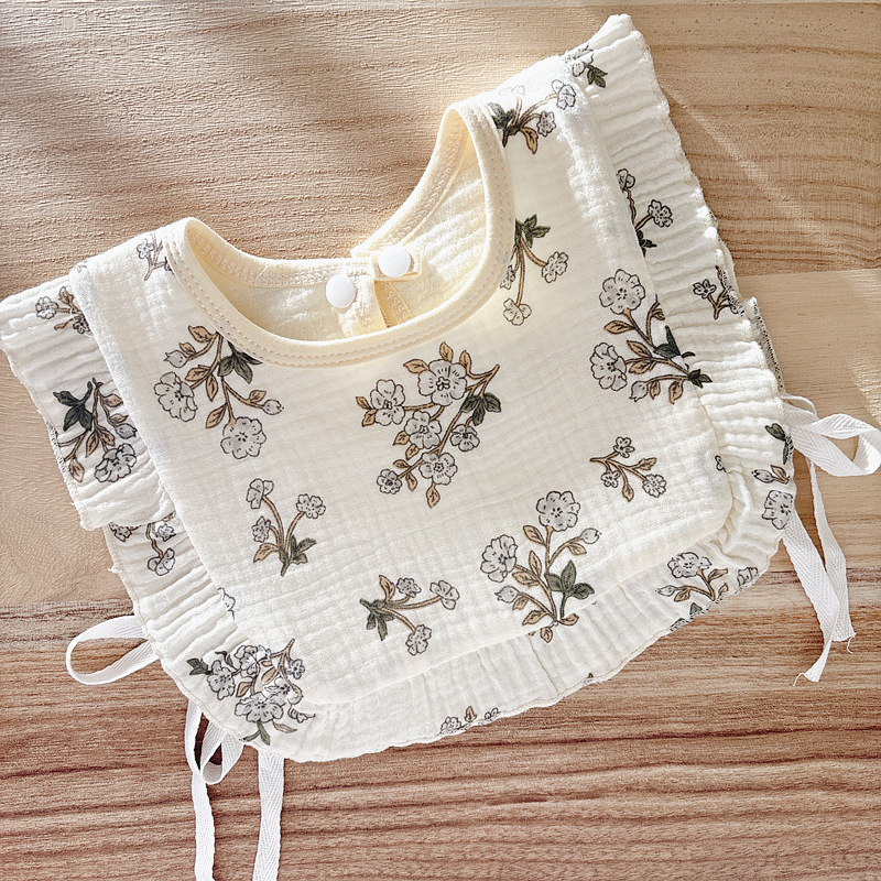 Babecera de algodón para bebés y bebés, toalla de saliva impermeable, toalla de almohadilla de leche anti-vomitación, bolsillo de comida, otoño y invierno