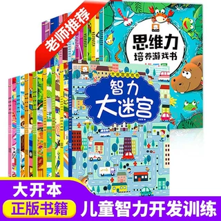 儿童3-6岁智力大迷宫专注力思维力培养游戏书左右脑开发绘本图书
