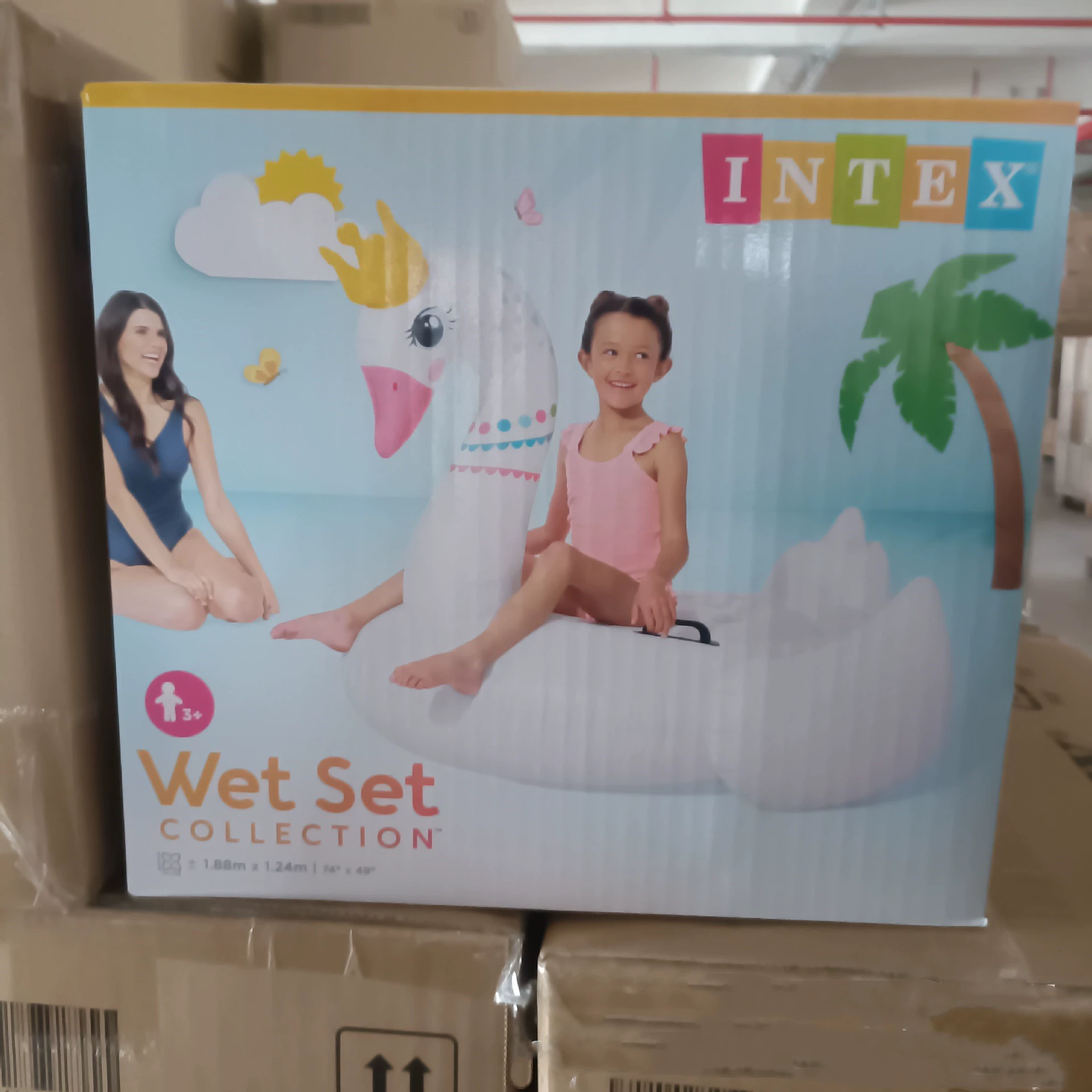 Intex, children's water inflatable swan, swimming ring
