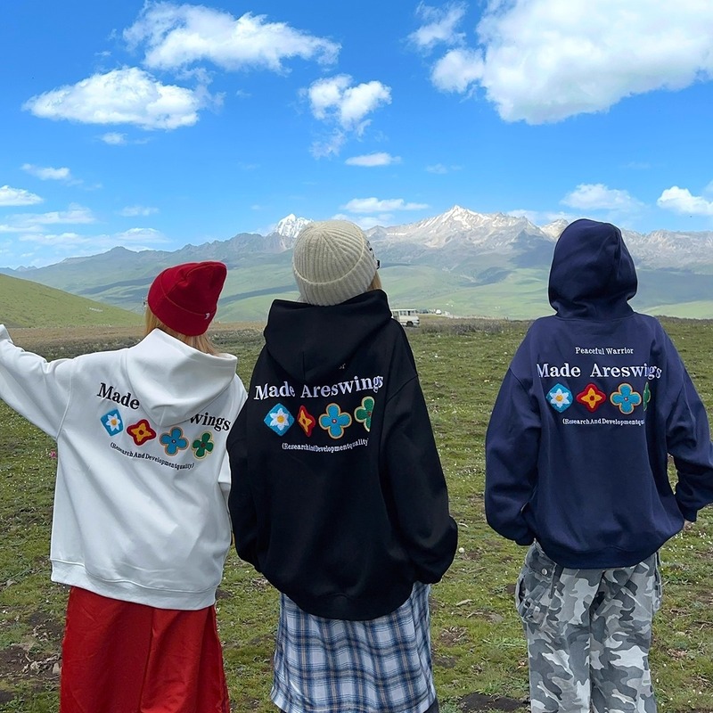 美式高街字母刺绣连帽卫衣男秋季2025潮牌设计感宽松休闲情侣外套|undefined