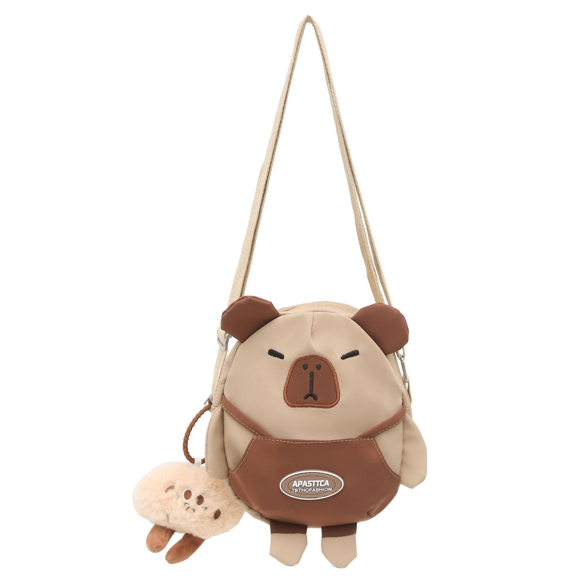 2024 nuevo bolso de hombro de dibujos animados casual salvaje infantil lindo carpincho bolso de mensajero ligero al por mayor