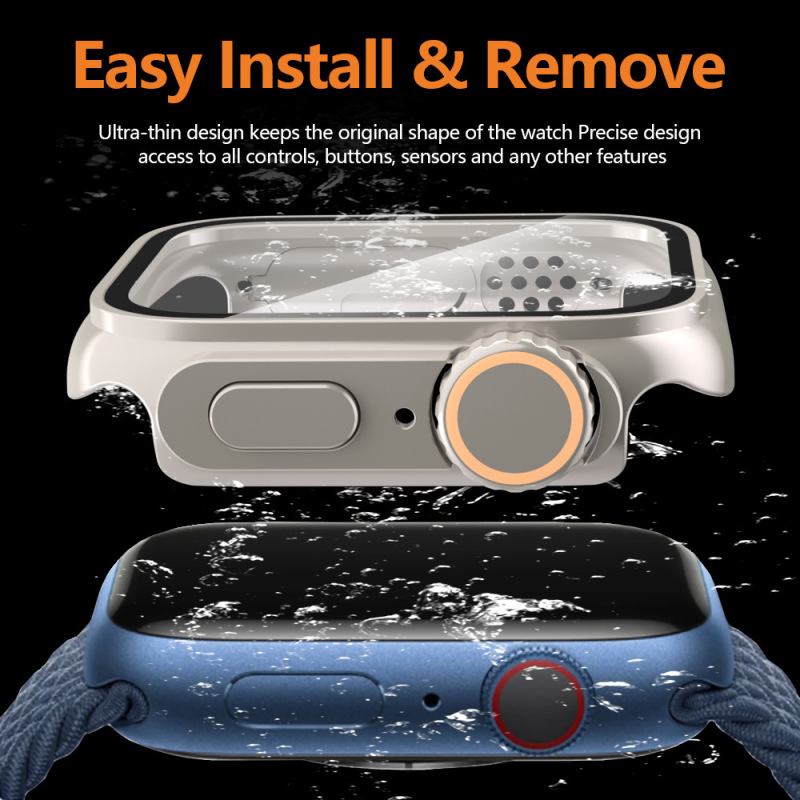 Suitable for Apple Watch 987654 SE SEcond to ultra2 Appearance Protective Case 40/41/44/45mm Waterproof Case