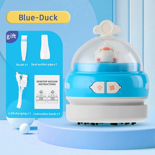 Lightweight blue vacuum cleaner, English