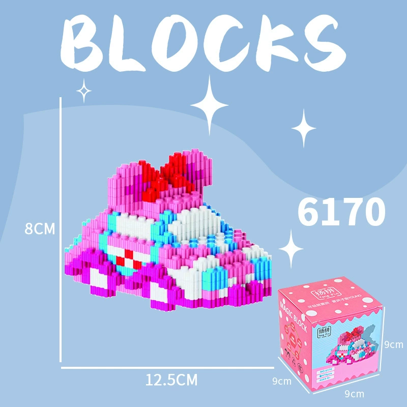 Cartoon Building Block Toy Set, Mini Constructor Doll, 9×9×9 cm, Assorted Character Designs