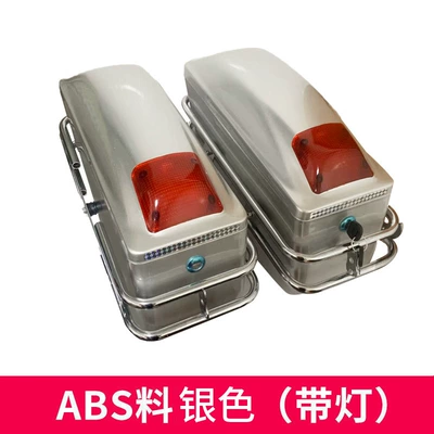 hanging box side box modified box – Motorcycle trunk - k6-silver-a-pair-of-side-box-with-lamp