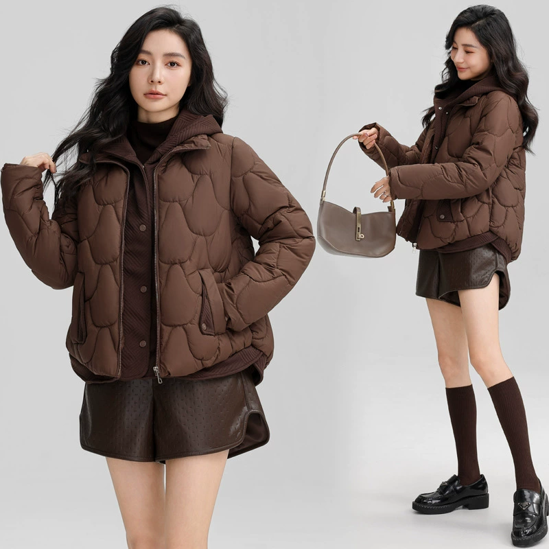 Трикотажные поддельные две штуки с капюшоном